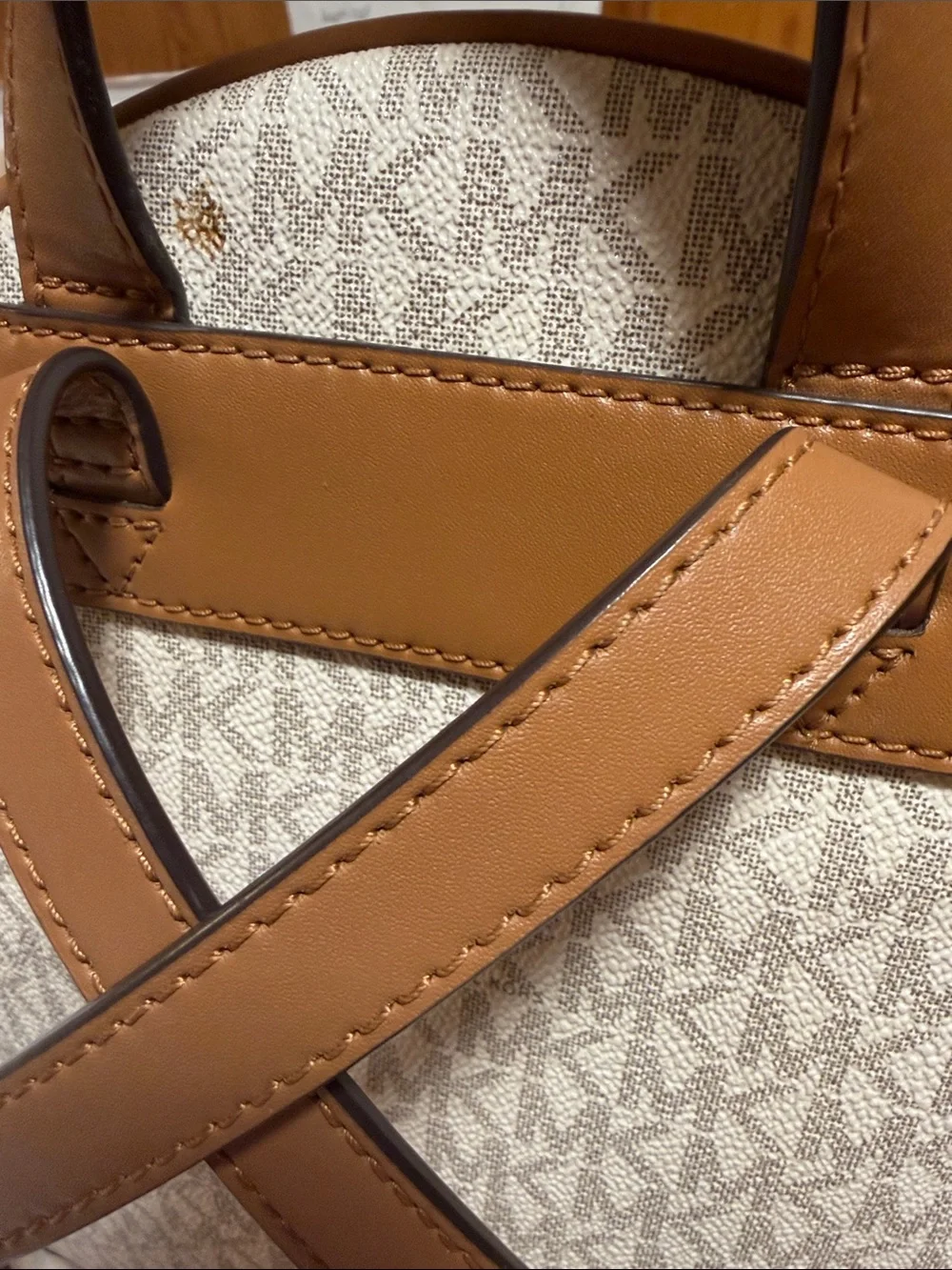 Michael Kors Rhea monogram white backpack